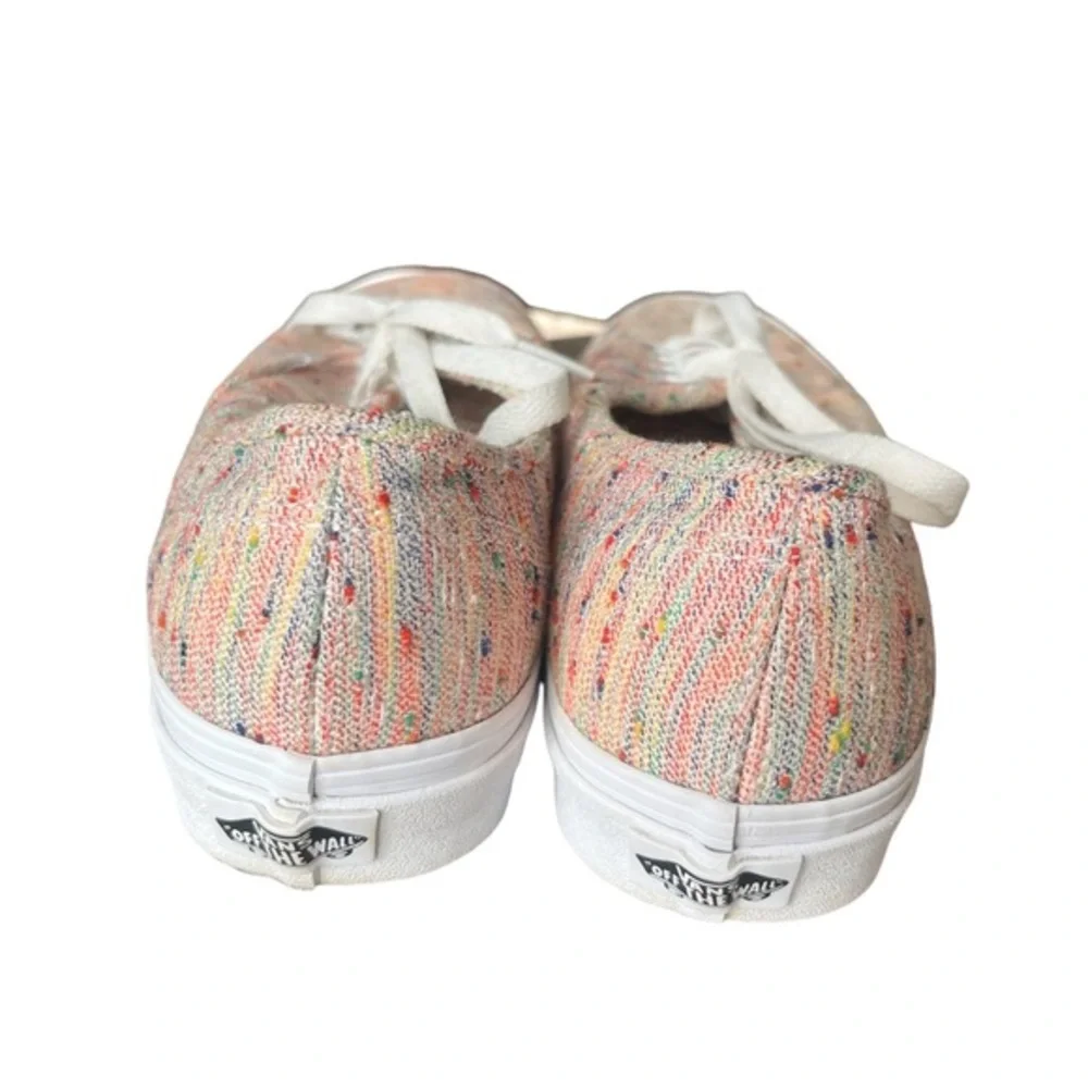 Vans Multicolor Knit Lace-Up Sneakers in Cream and Pastel Speckle